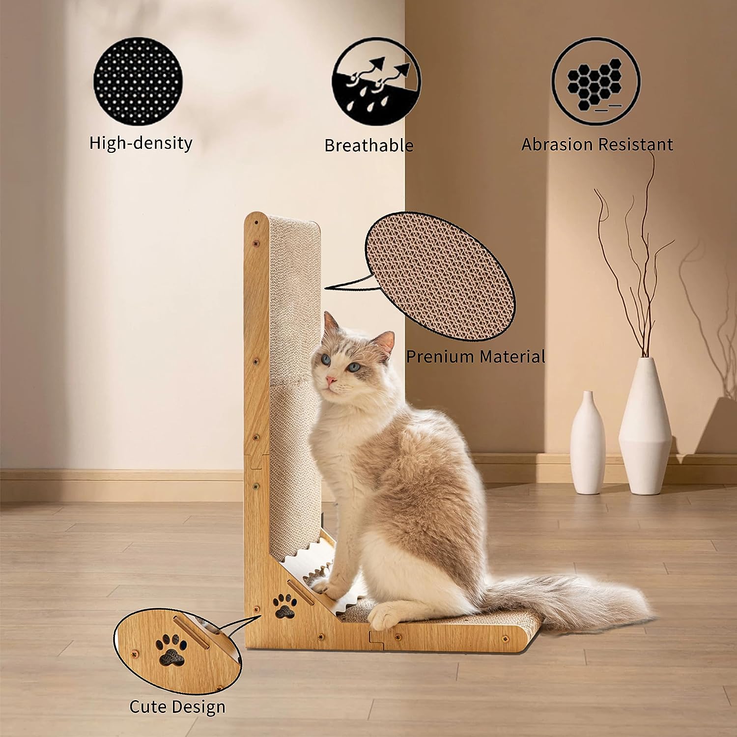 L Shape Cardboard Cat Scratcher