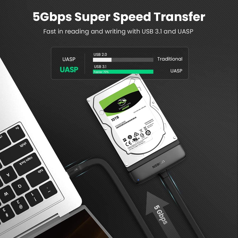 UGREEN SATA to USB C Adapter Cable for 2.5