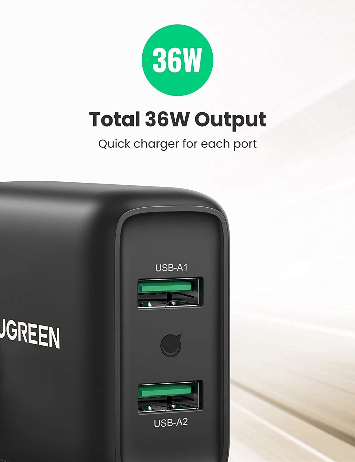 UGREEN Quick Charge 36W Dual Wall Charger