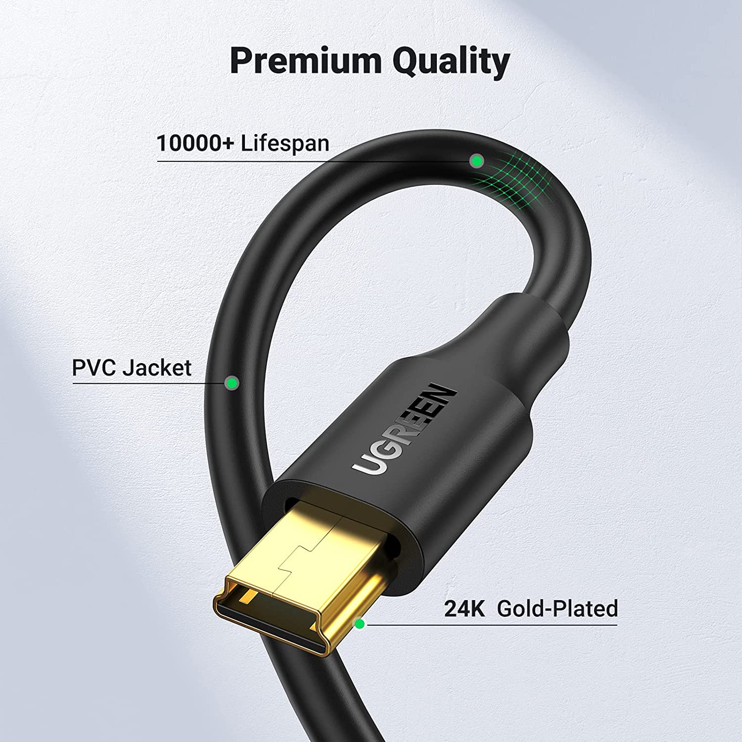 UGREEN Mini USB Cable 3FT