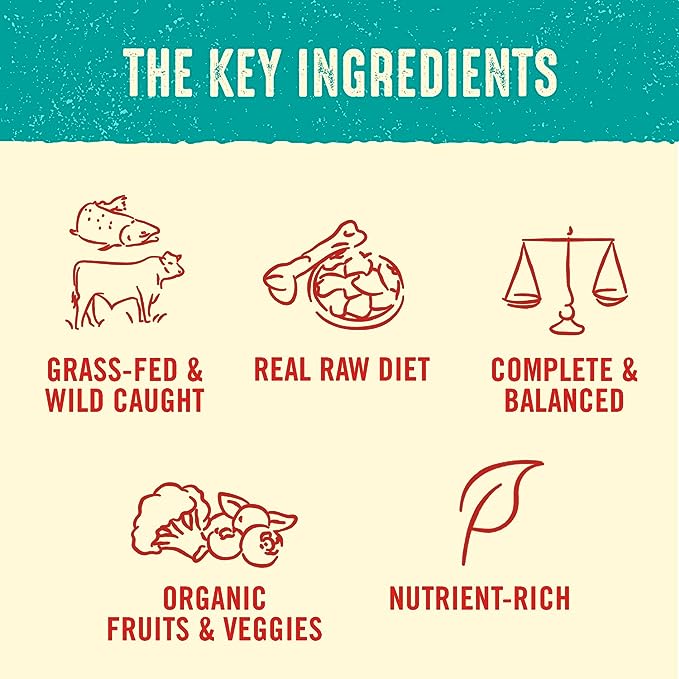 Stella & Chewy’s Freeze Dried Raw Dinner Patties – Grain Free Dog Food, Protein Rich Surf ‘N Turf Salmon & Beef Recipe – 14 oz Bag