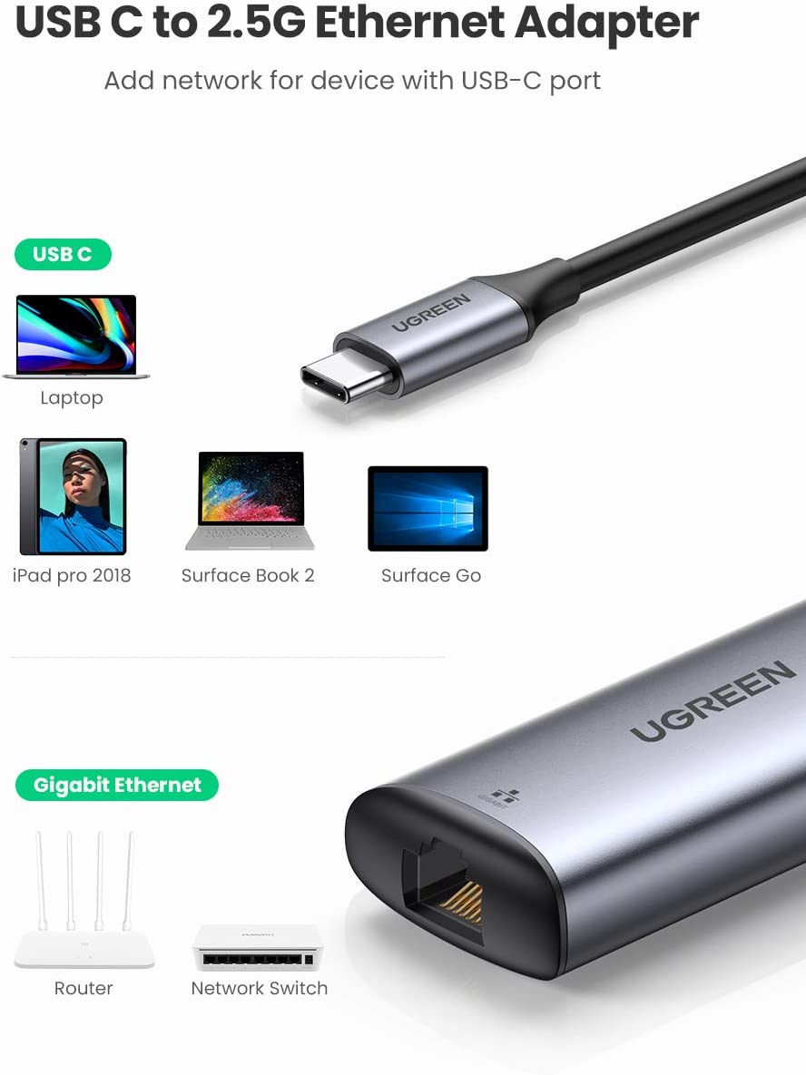 UGREEN USB C Ethernet Adapter