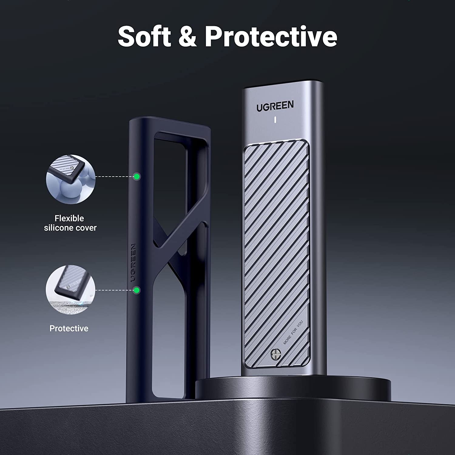 UGREEN M.2 NVMe SATA SSD Enclosure Aluminum