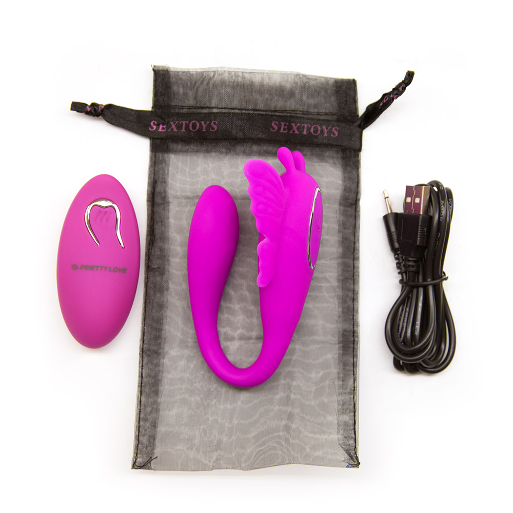 Night flight Remote control C-shape vibe for couples