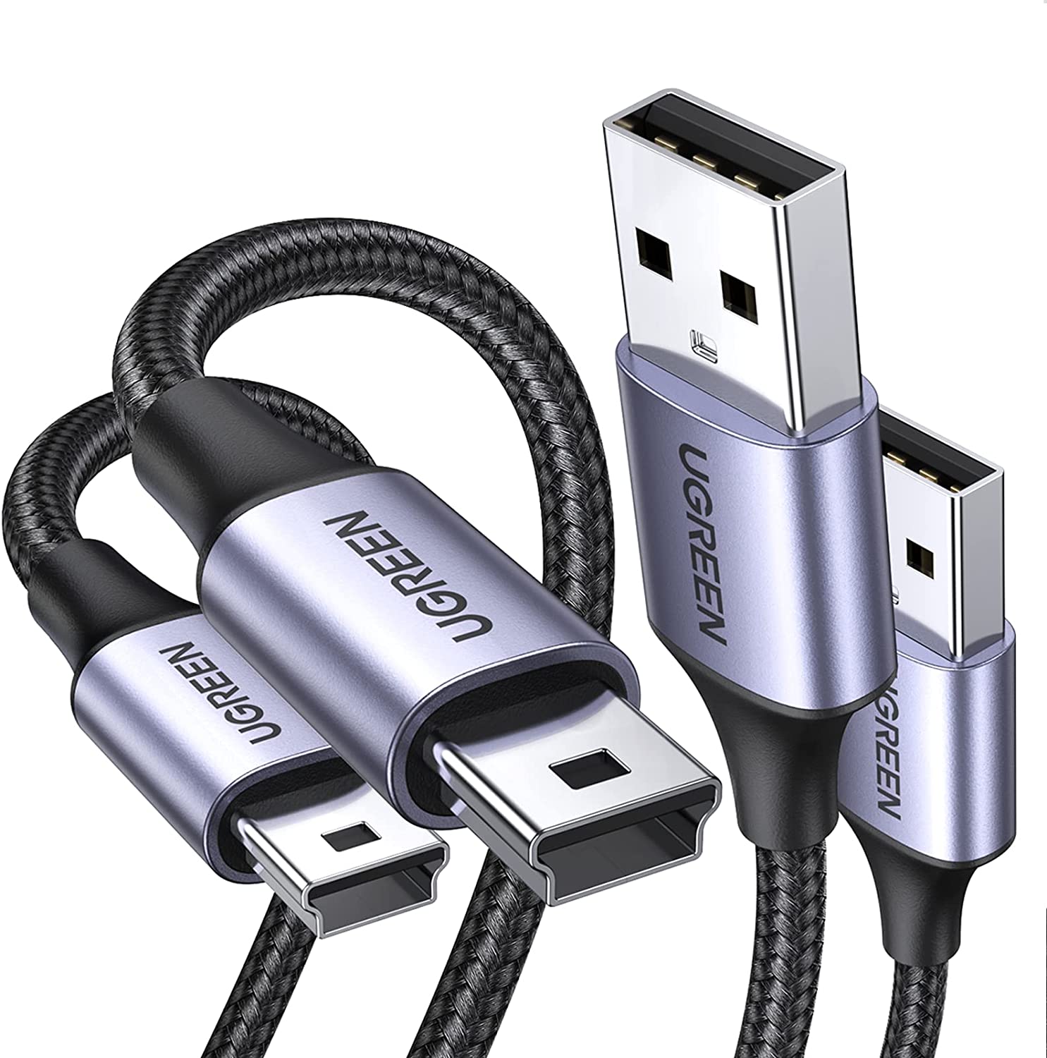UGREEN Mini USB Cable [3ft, 2-Pack]