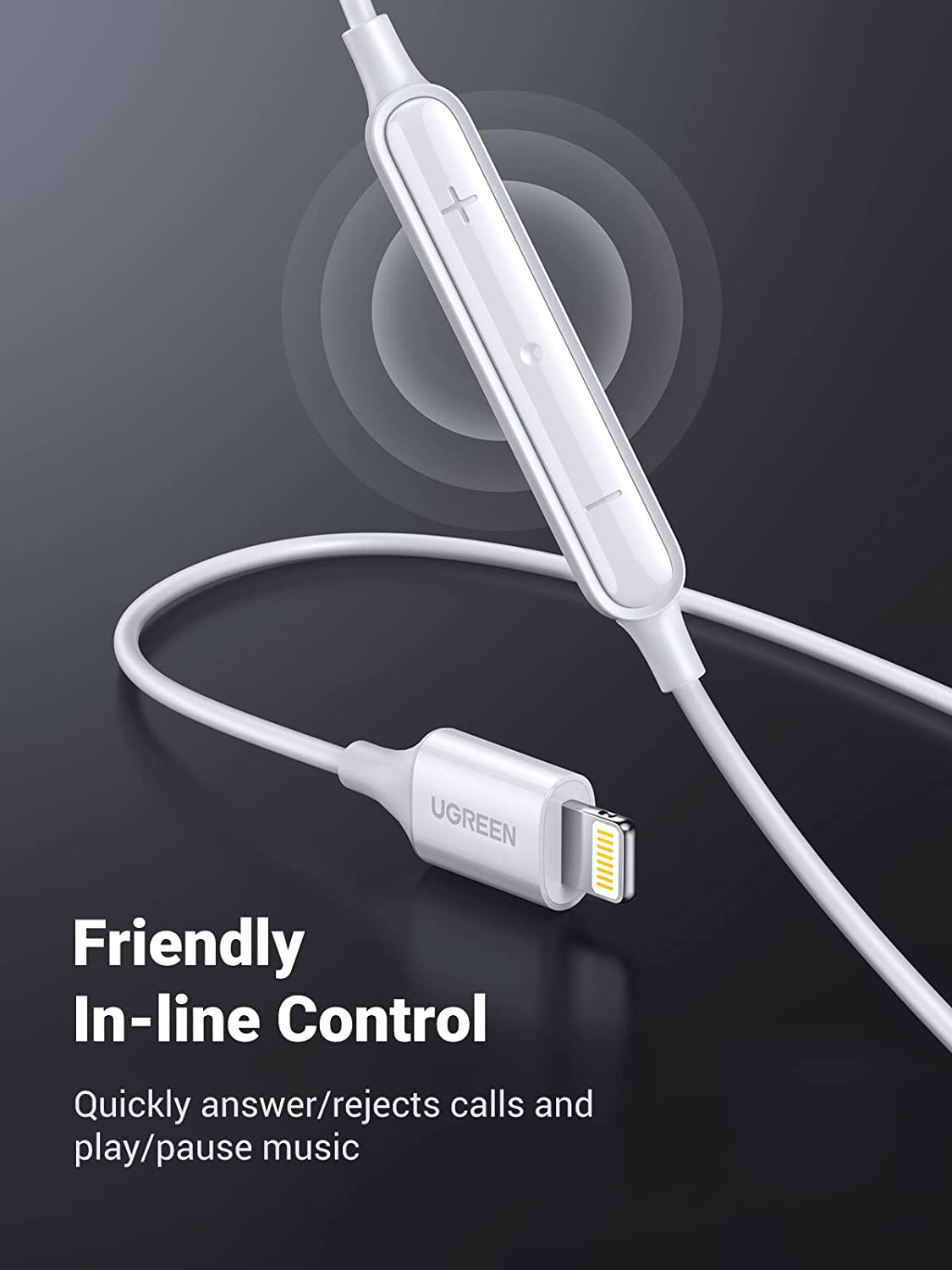 UGREEN Lightning Headphones Wired