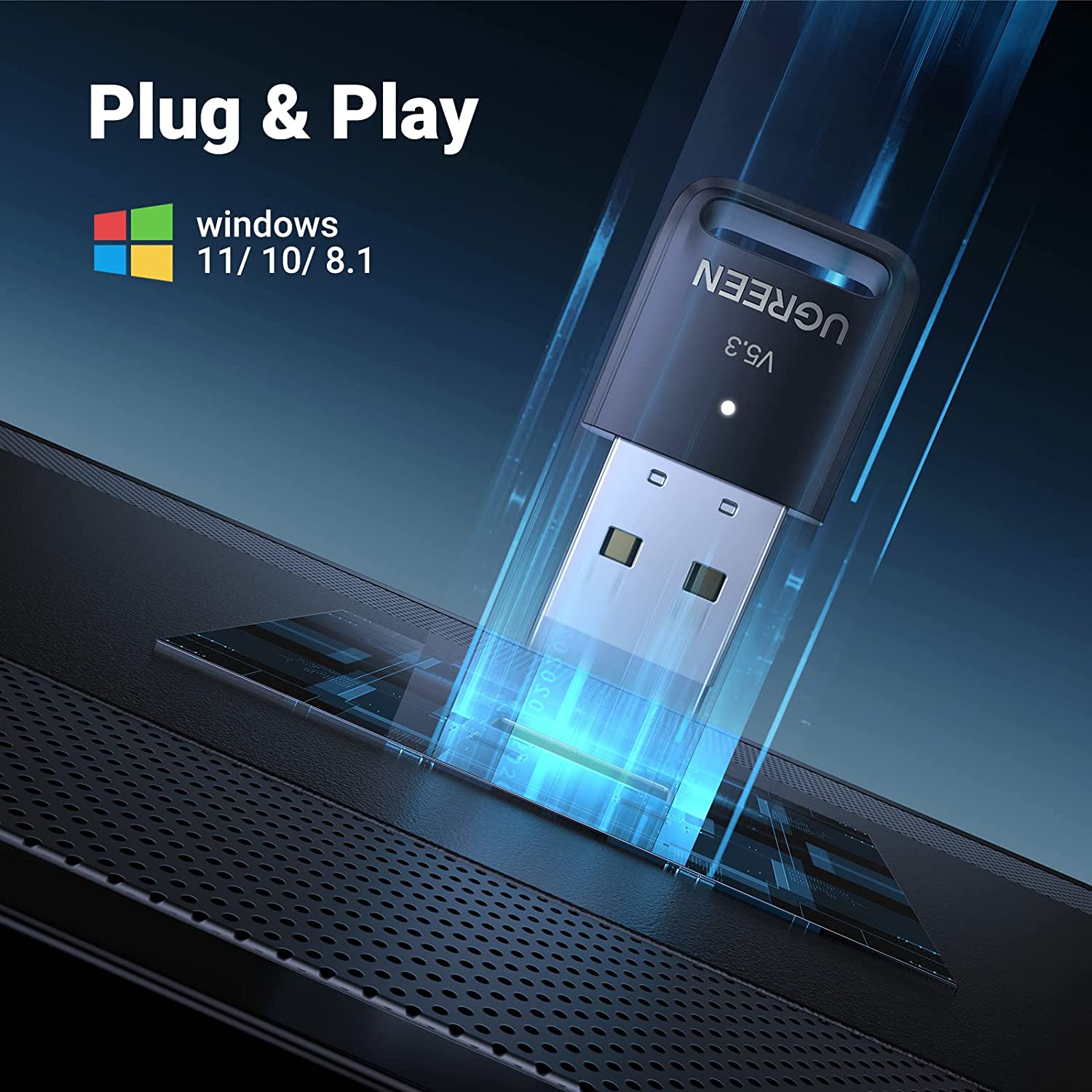 UGREEN Bluetooth Adapter for PC, 5.3 Bluetooth Dongle