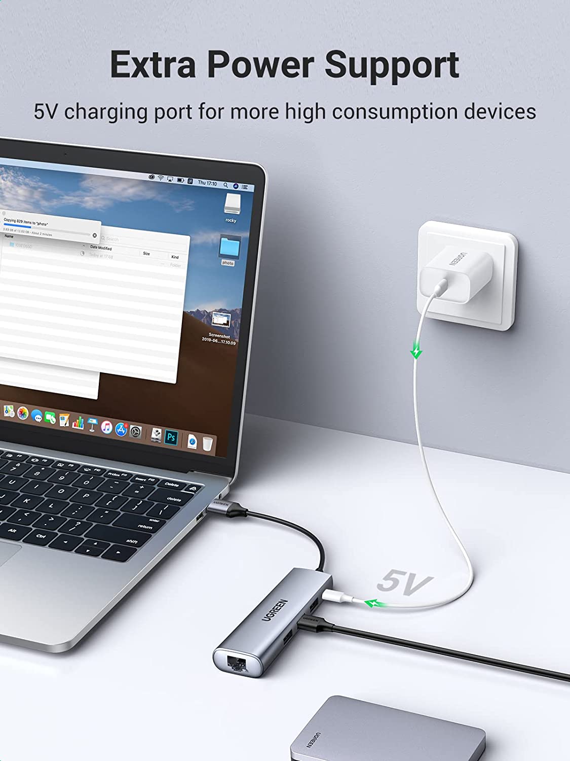 UGREEN USB 3.0 Ethernet Adapter Hub