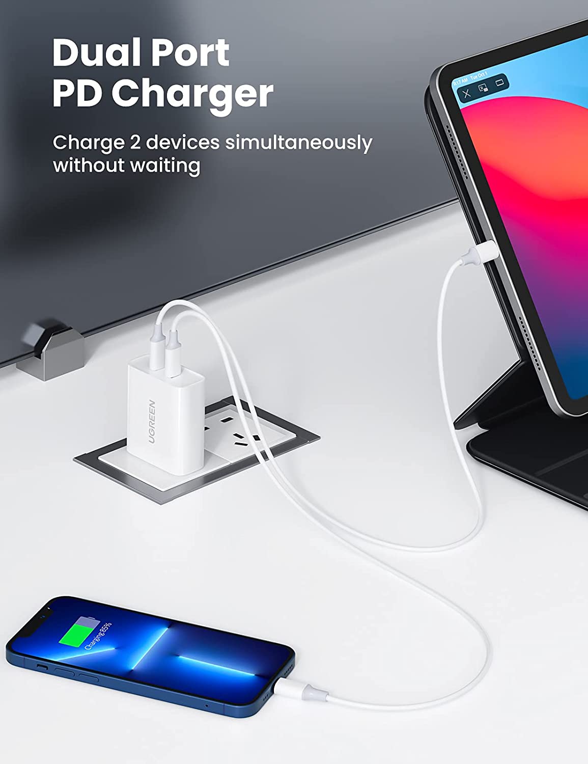 UGREEN 36W Dual Ports USB C Wall Charger