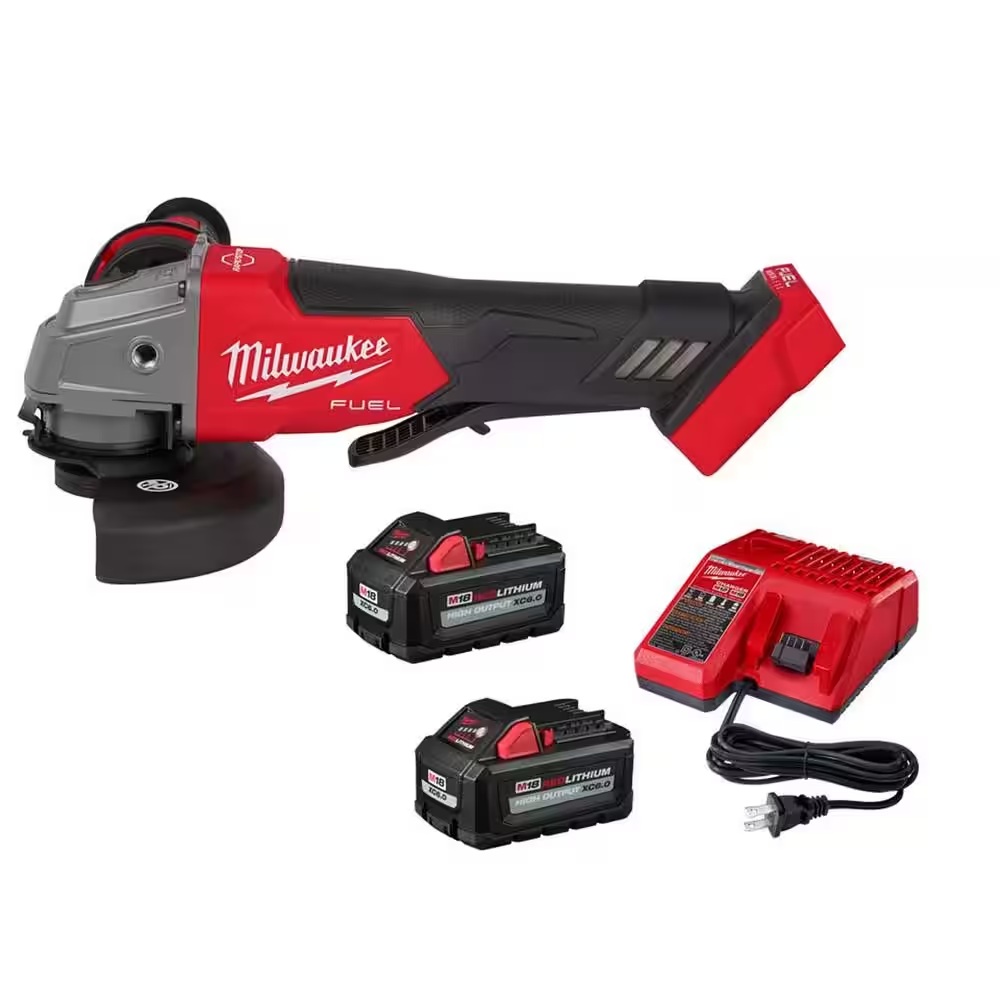 M18 FUEL 18V Lithium-Ion Brushless Cordless 4-1/2 in./5 in. Grinder w ...