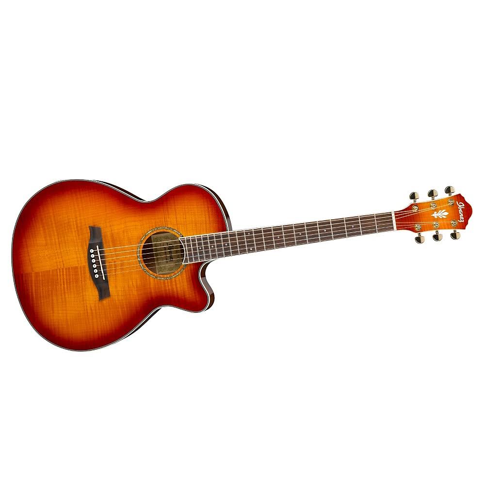 Ibanez Aeg20ii Flamed Sycamore Top Cutaway Acoustic Electric Guitar Vintage Violin Hj03 