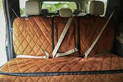 Plush Paws Products Quilted Velvet Waterproof Center Console Access Hammock Car Seat Cover Charcoal Regular Hj03 - Plush Paws Waterproof Car Seat Cover