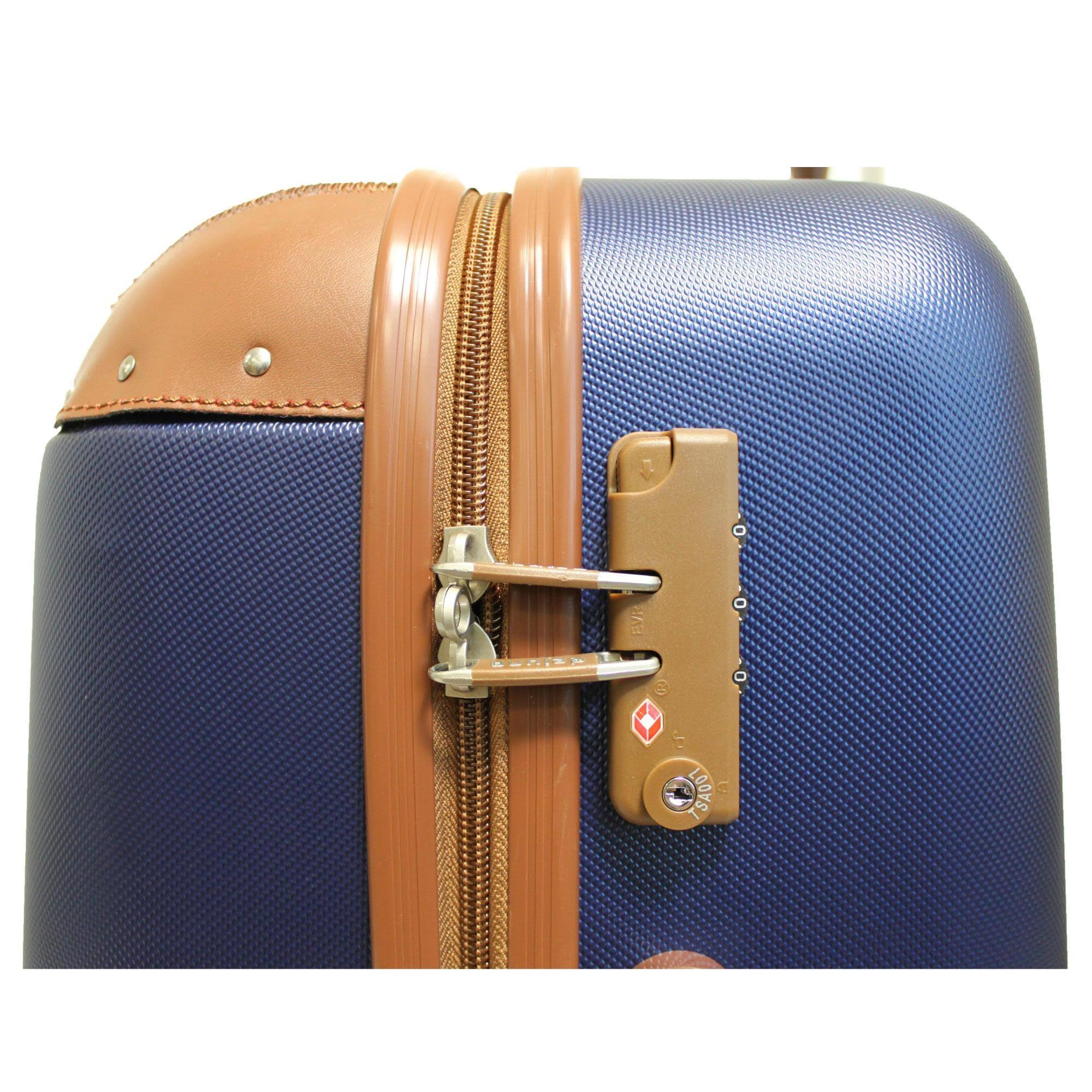 Dejuno Quest 3Piece Hardside Spinner Luggage Set with TSA Lock Navy HJ03