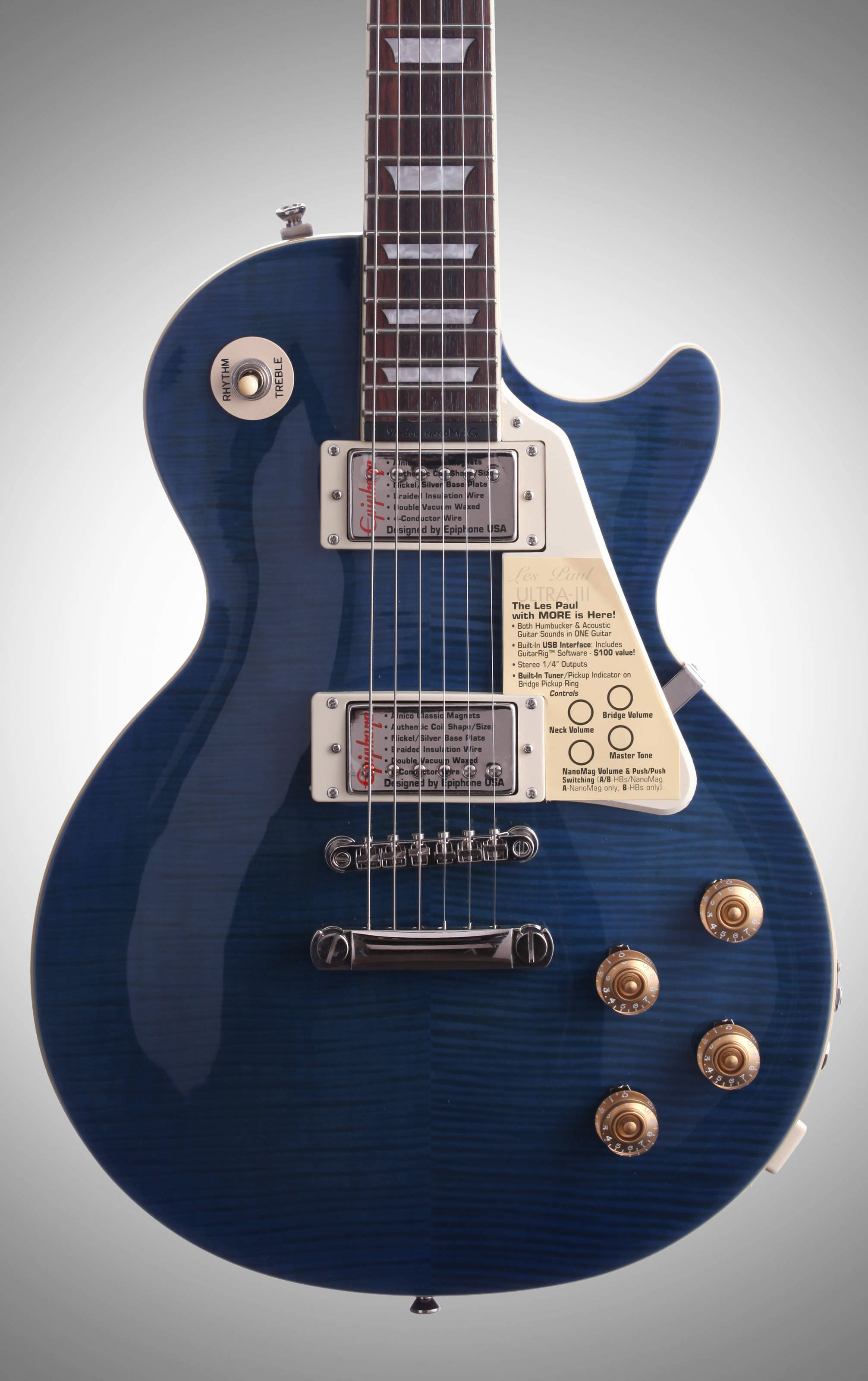 Epiphone Les Paul Ultra III Electric Guitar Midnight Sapphire aiept