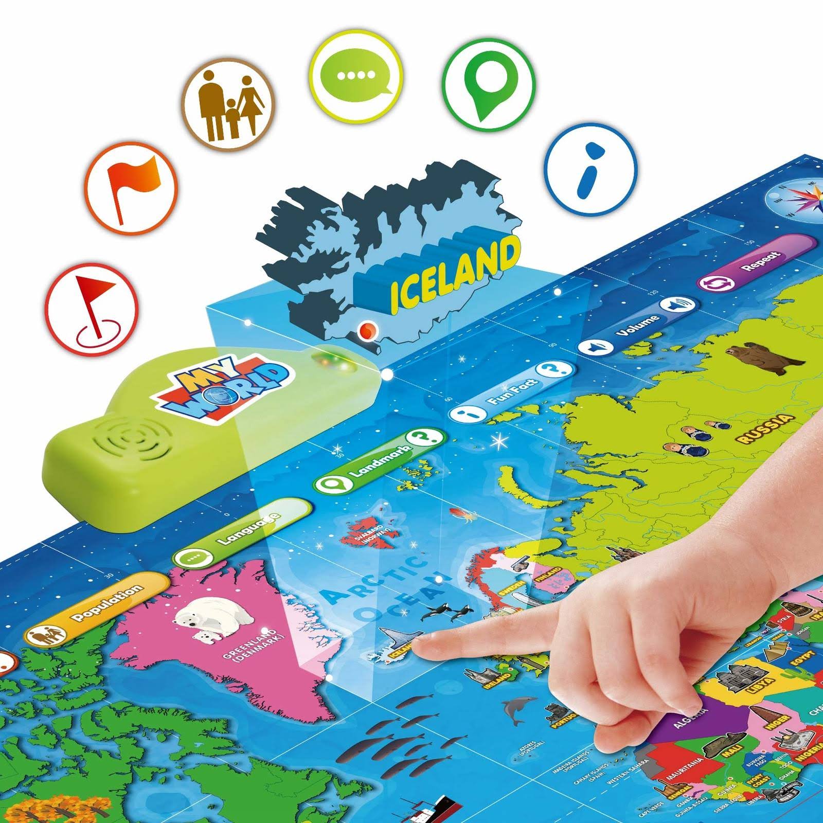 Best Learning i-Poster My World Interactive Map - Educational Talking ...