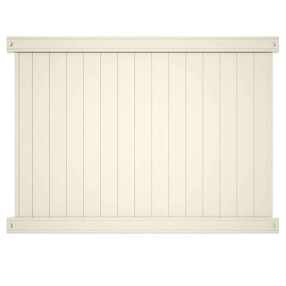 Outdoor Essentials Pro Series 6 ft. x 8 ft. Lakewood Tan Vinyl Privacy ...