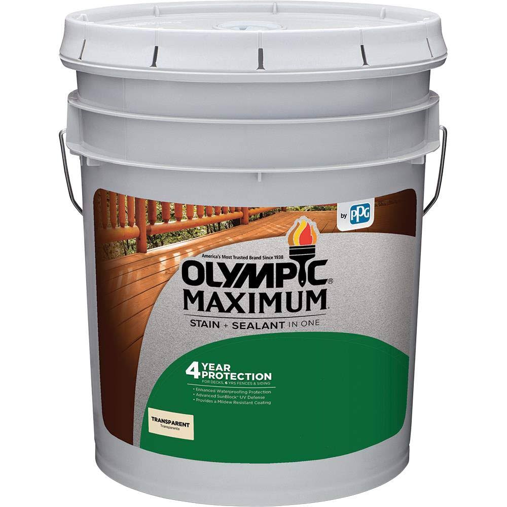 Olympic Stain 56503-5 Maximum Wood Stain and Sealer, 5 Gallons ...