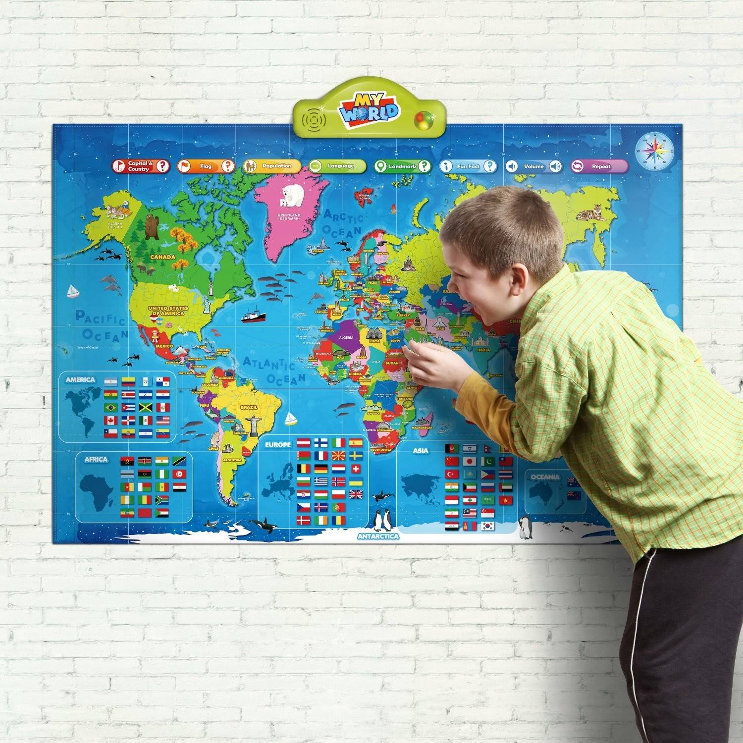 Best Learning i-Poster My World Interactive Map - Educational Talking ...