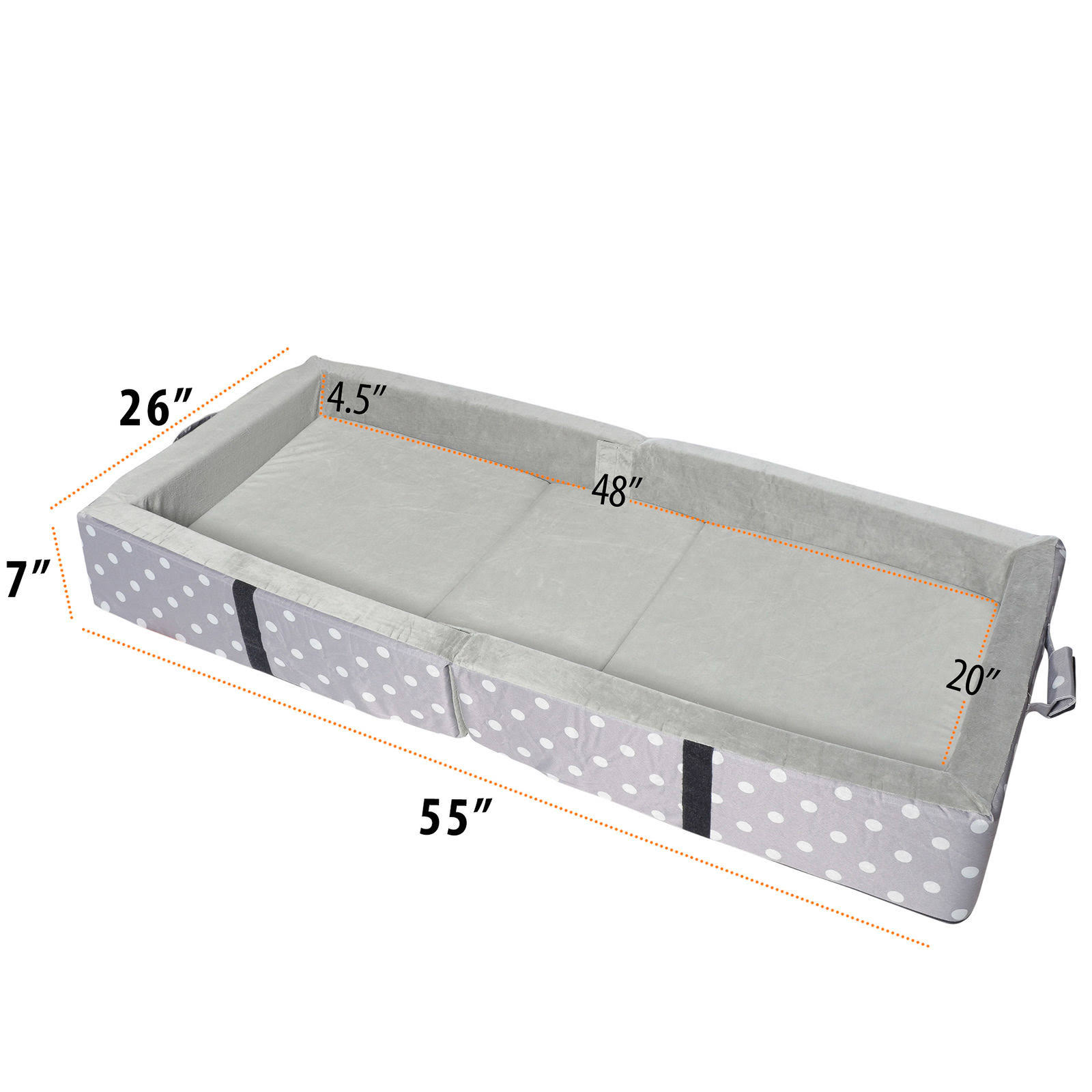 Milliard Portable Toddler Bumper Bed Folds for Travel aiept