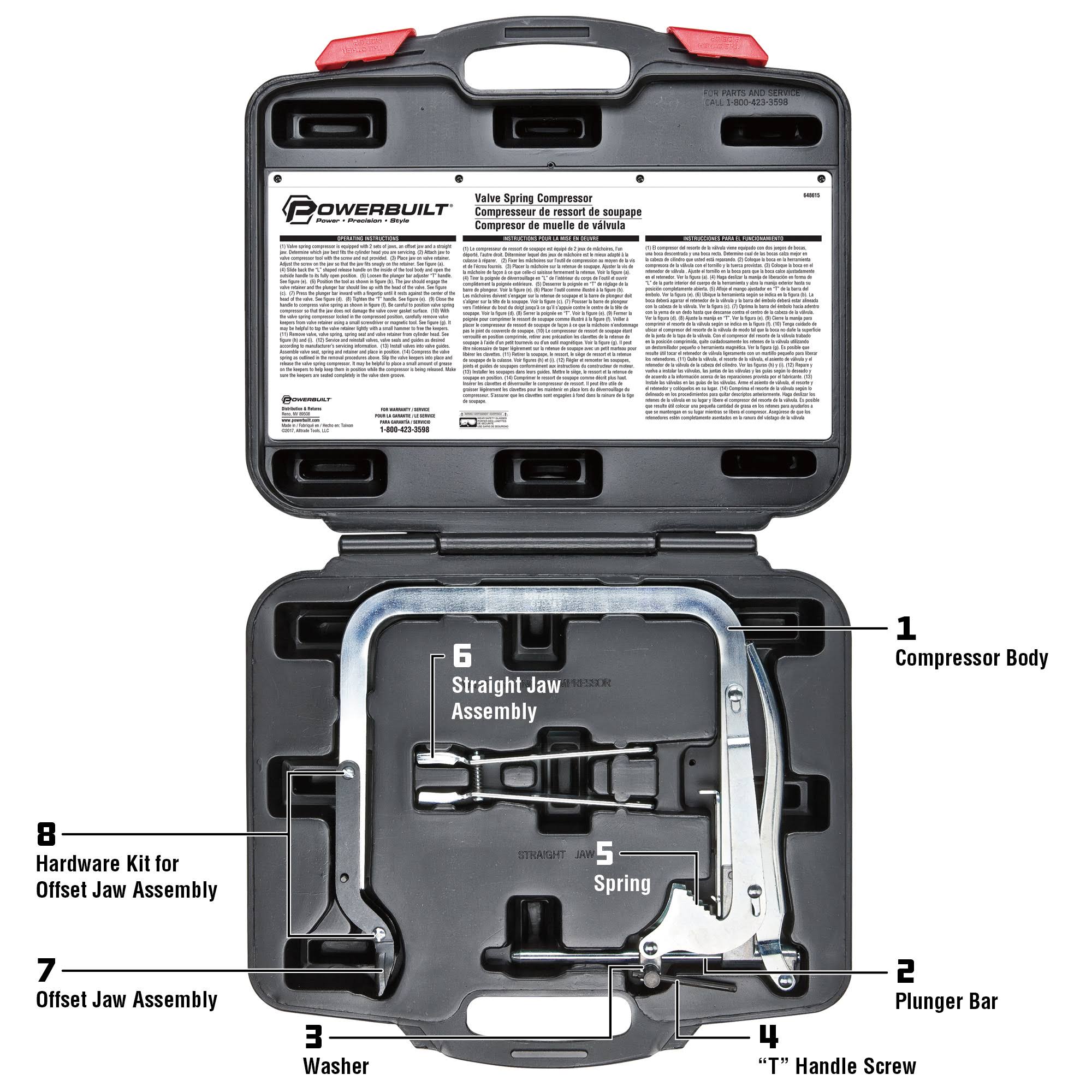 Powerbuilt 648615 Valve Spring Compressor Kit GZM03S