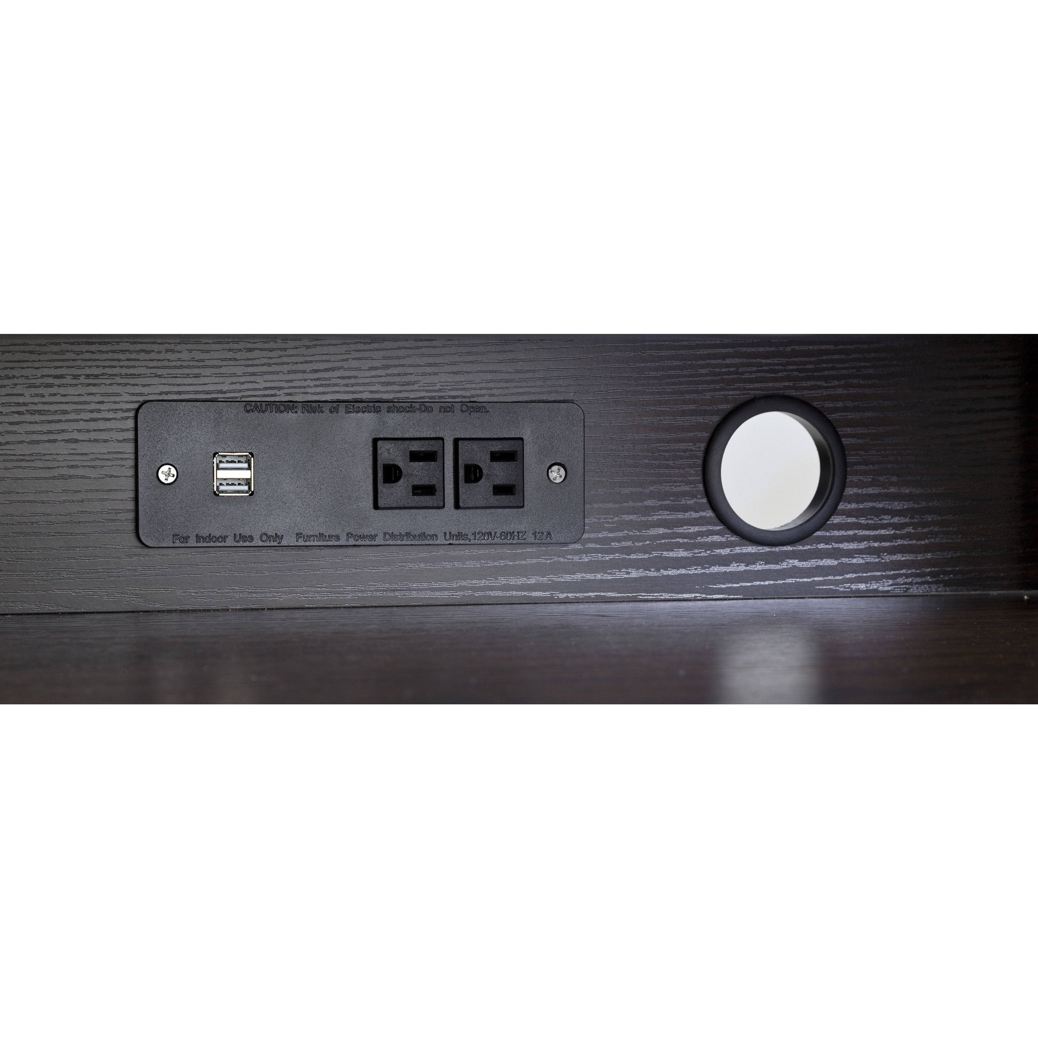 OneSpace Eleanor Executive Desk with Hutch Classic Oak hsz004