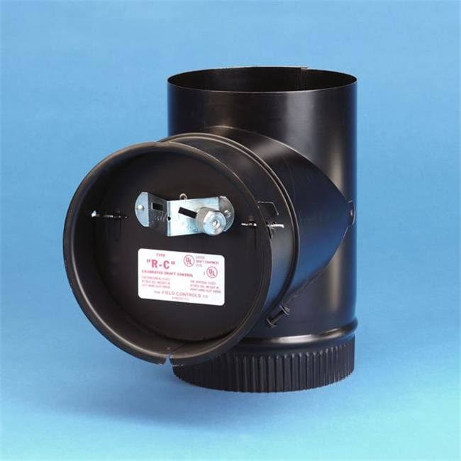 Field Controls Company 6 inch Barometric Damper with Tee 24 GA 32120