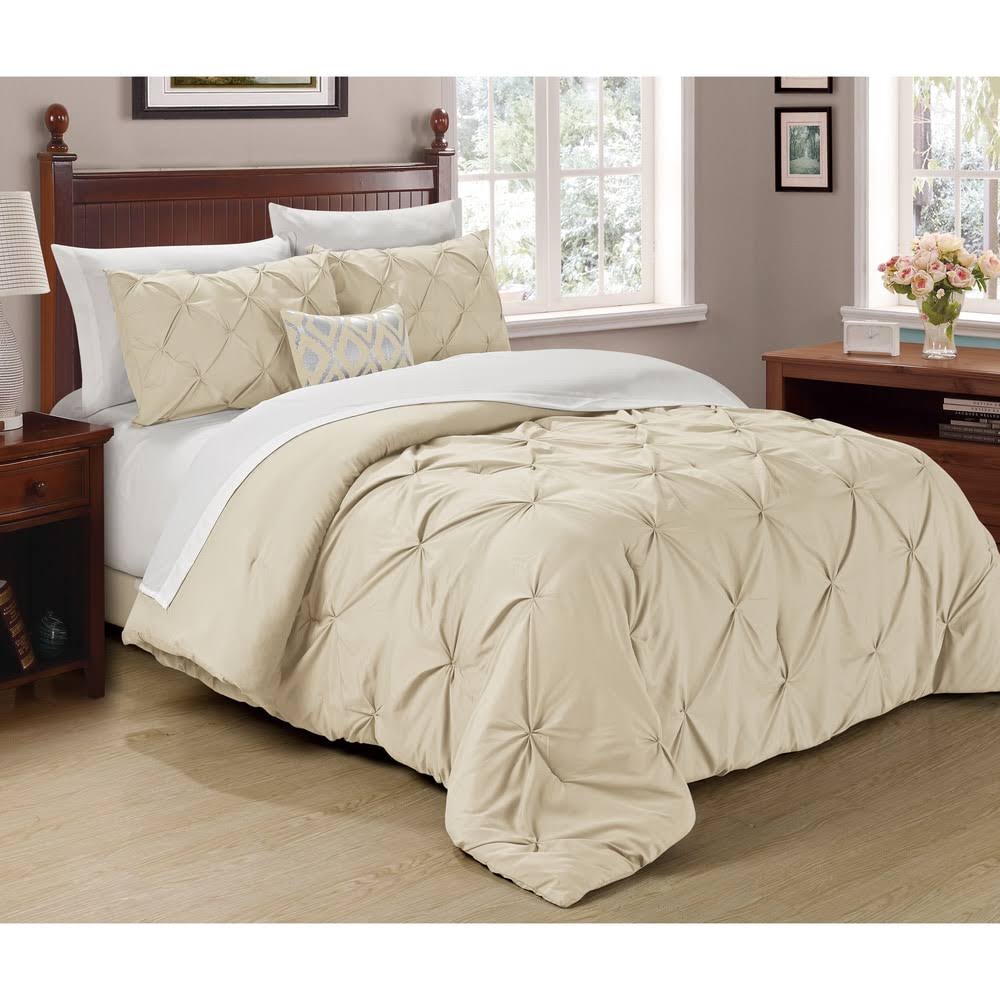 🔥Swift Home Pintuck Comforter Set Full/Queen, Blush CT03s