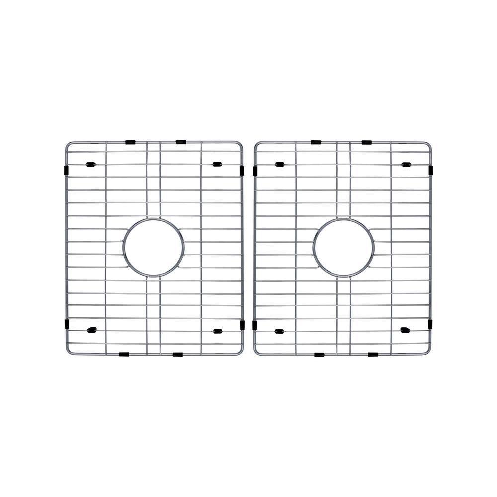 🔥IPT Sink Company 50/50 Double Bowl Radius Kitchen Sink Grid Set in