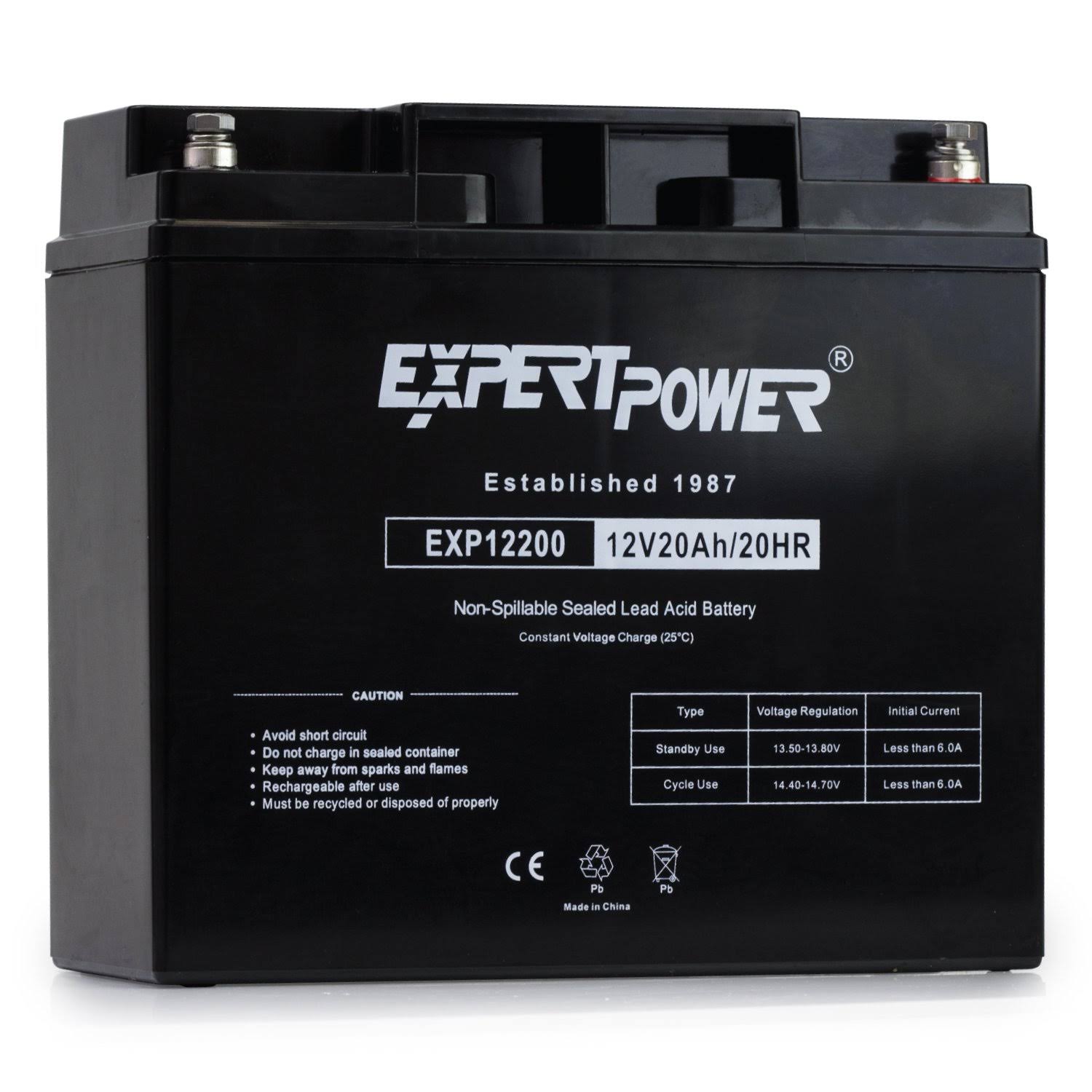 🔥expertpower Exp12200 12 Volt 20 Ah Rechargeable Battery Ct 03 S 3028