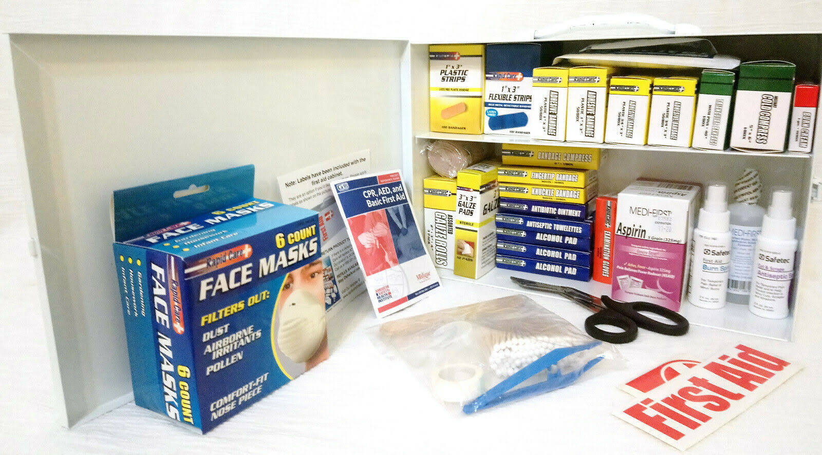 🔥Rapid Care First Aid 80093 2 Shelf ANSI/OSHA Compliant All Purpose CT03s