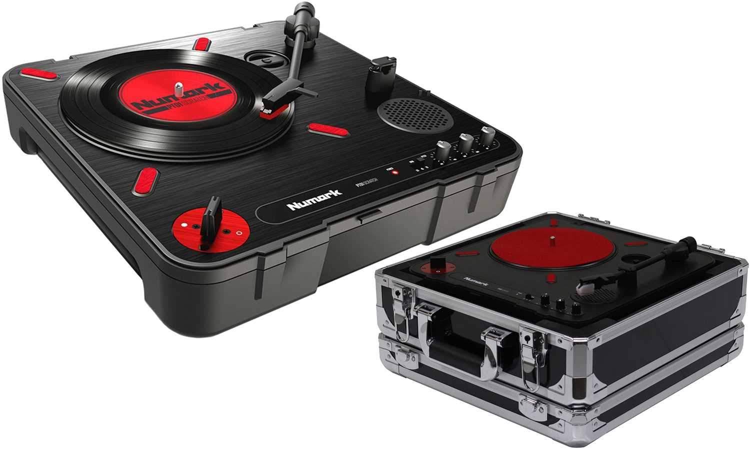 Numark PT01 Scratch Portable DJ Turntable w/ Case CT03s