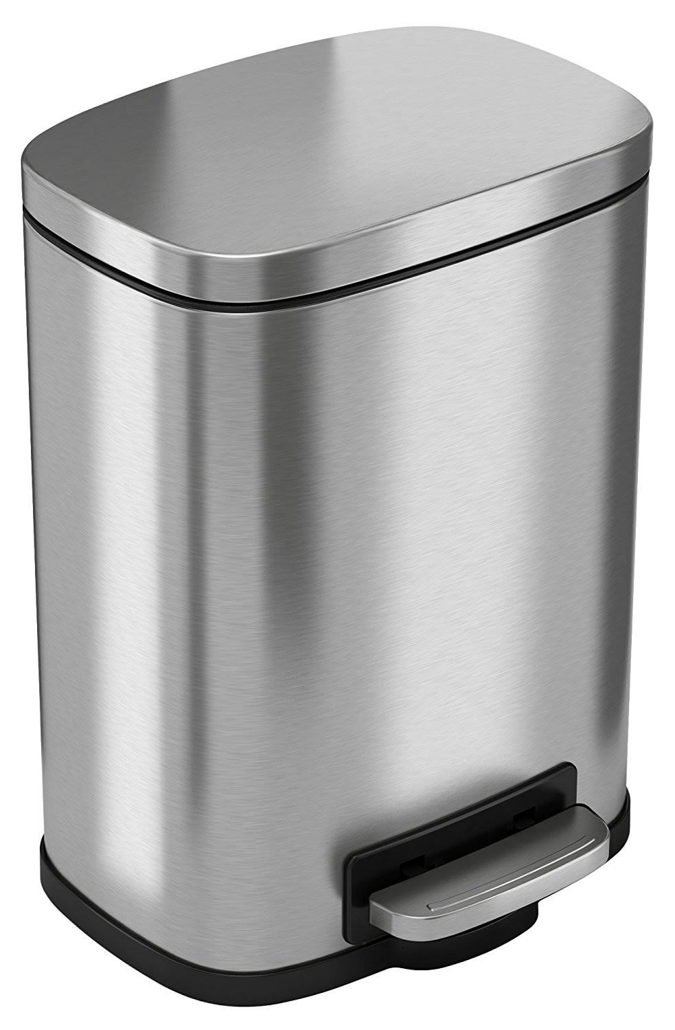 🔥iTouchless SoftStep 5 LITER Stainless Steel Step Trash Can, 1.32