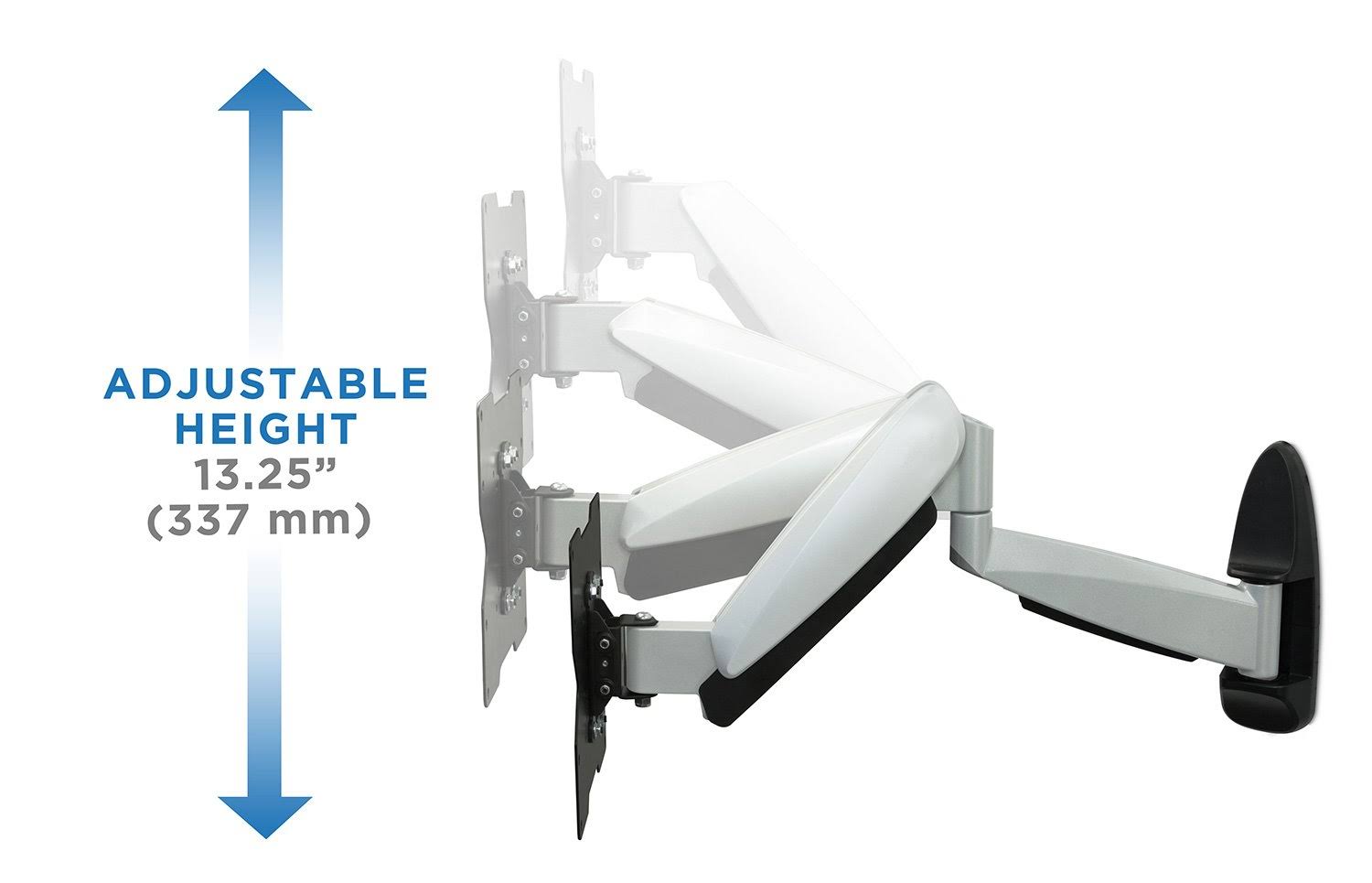  mount it height adjustable tv wall mount bracket with counterbalance