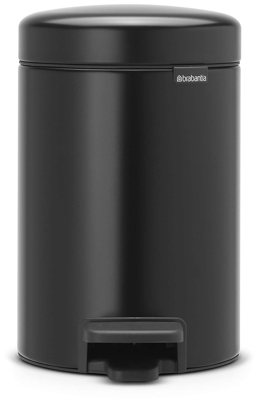 🔥Brabantia Step Trash Can Newicon, 0.8 Gallon Black CT03s