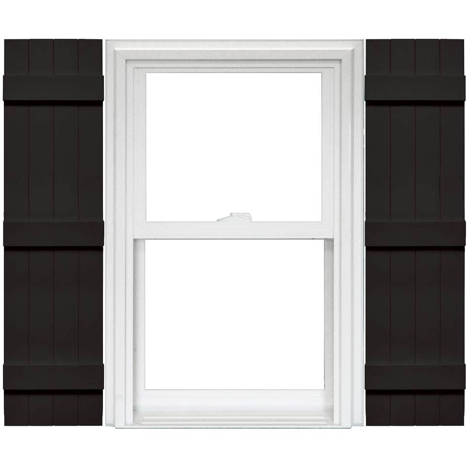 Mid America 4 Board and Batten Joined Vinyl Shutters (1 Pair) 14 x 67