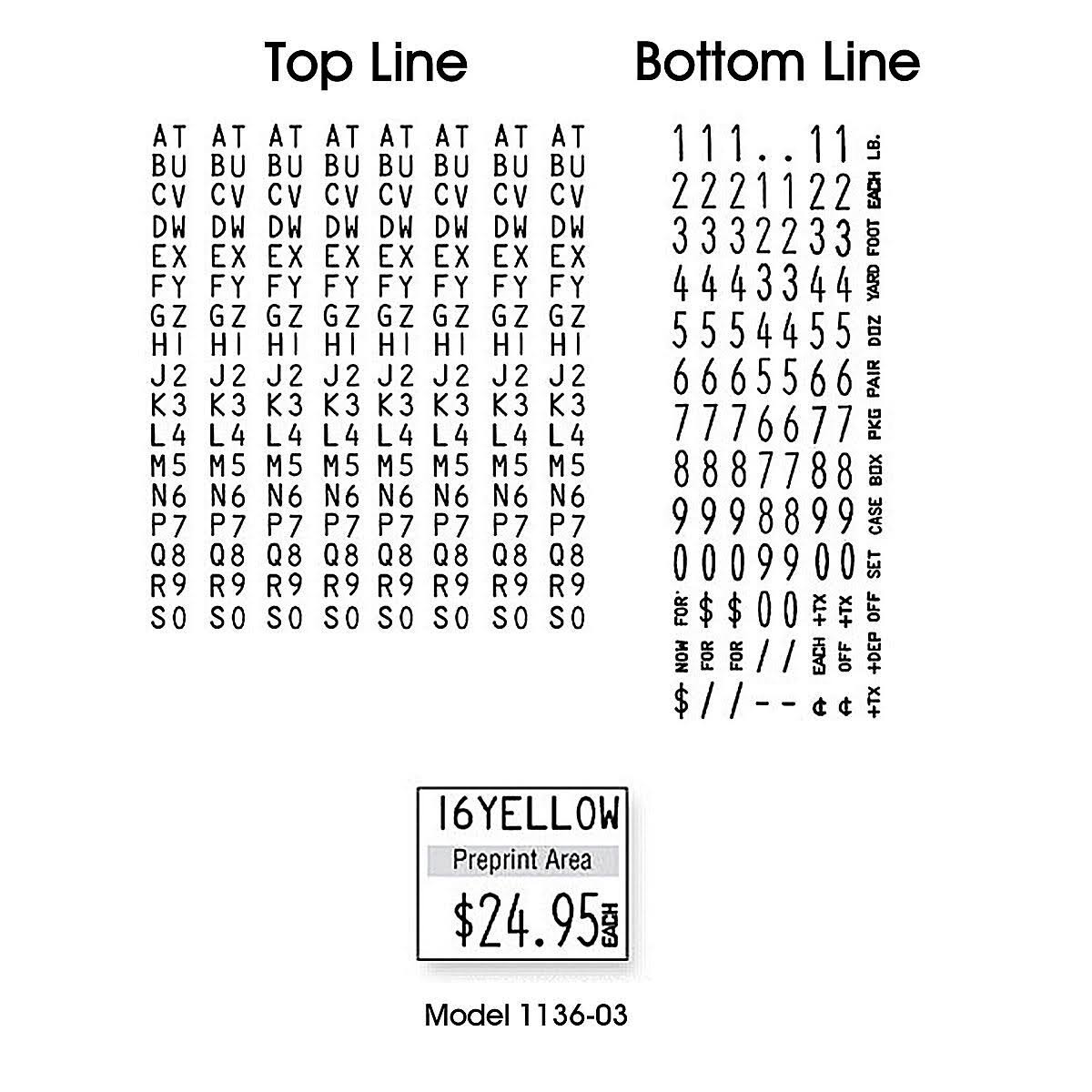 Monarch 1136 Alpha/Numeric Label Gun Two Line H4565 CT03s