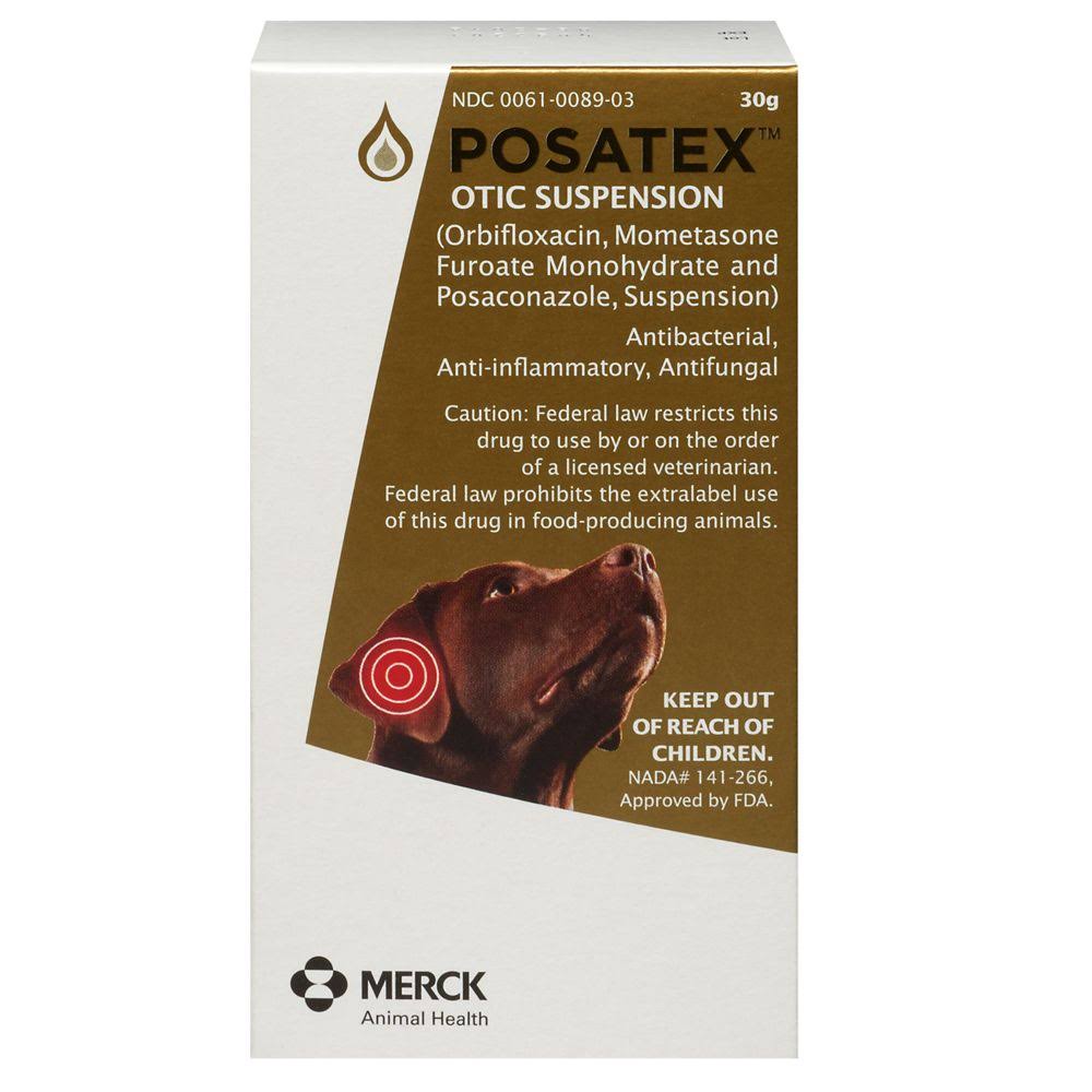 🔥Merck Posatex Otic Suspension for Dogs 30 gm bottle CT03s