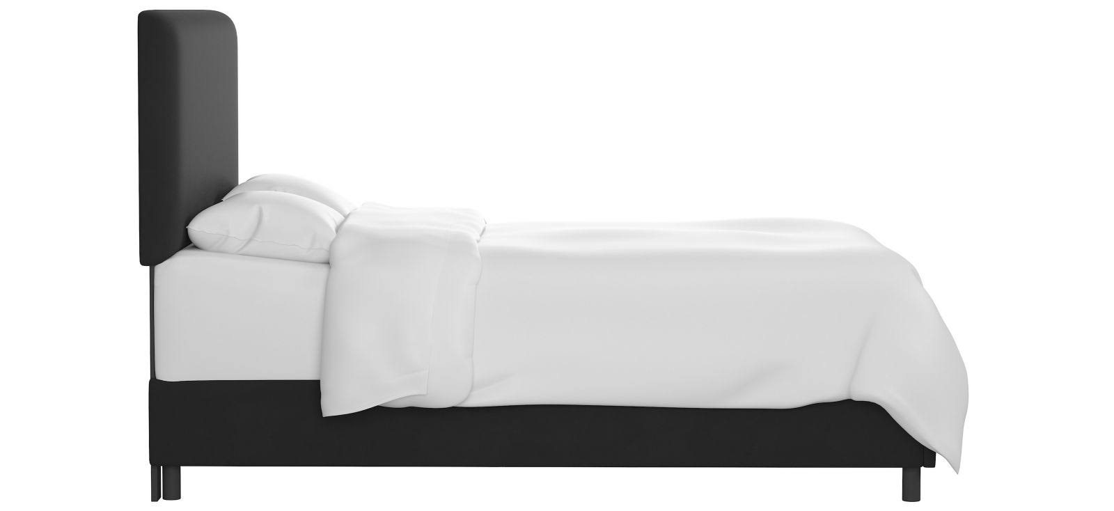 🔥Skyline Furniture Custom Velvet Upholstered Bed (Full Black) CT03s