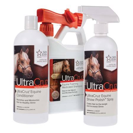 UltraCruz Equine Medicated Foaming Horse Shampoo, Conditioner And Show ...