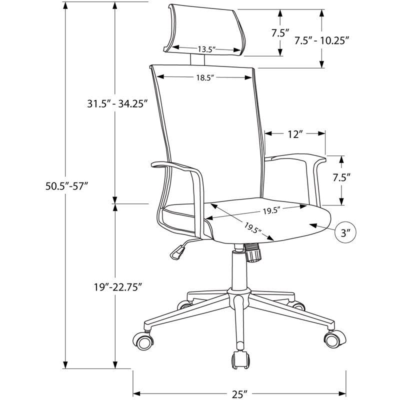 🔥Monarch High Back Executive Office Chair, White CT03s
