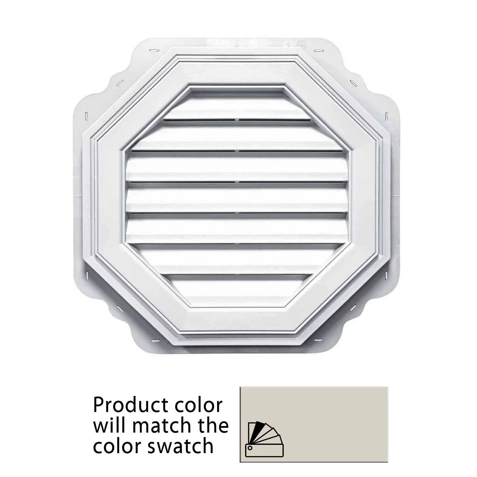 🔥Mid America Octagon Vinyl Gable Vents 22 inch 391 Antique White by