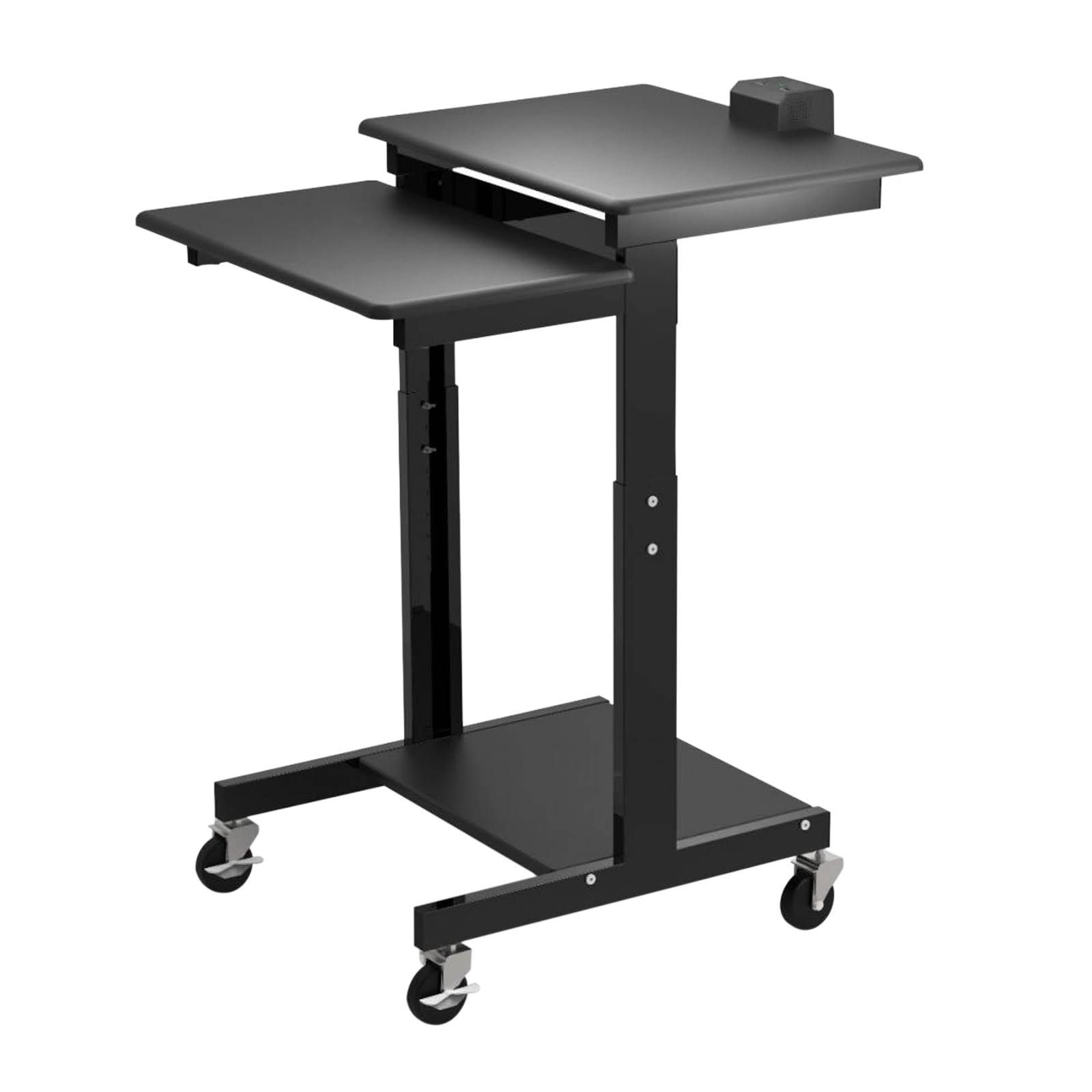 Offex Mobile Computer Workstation Cart with BatteryPowered Device