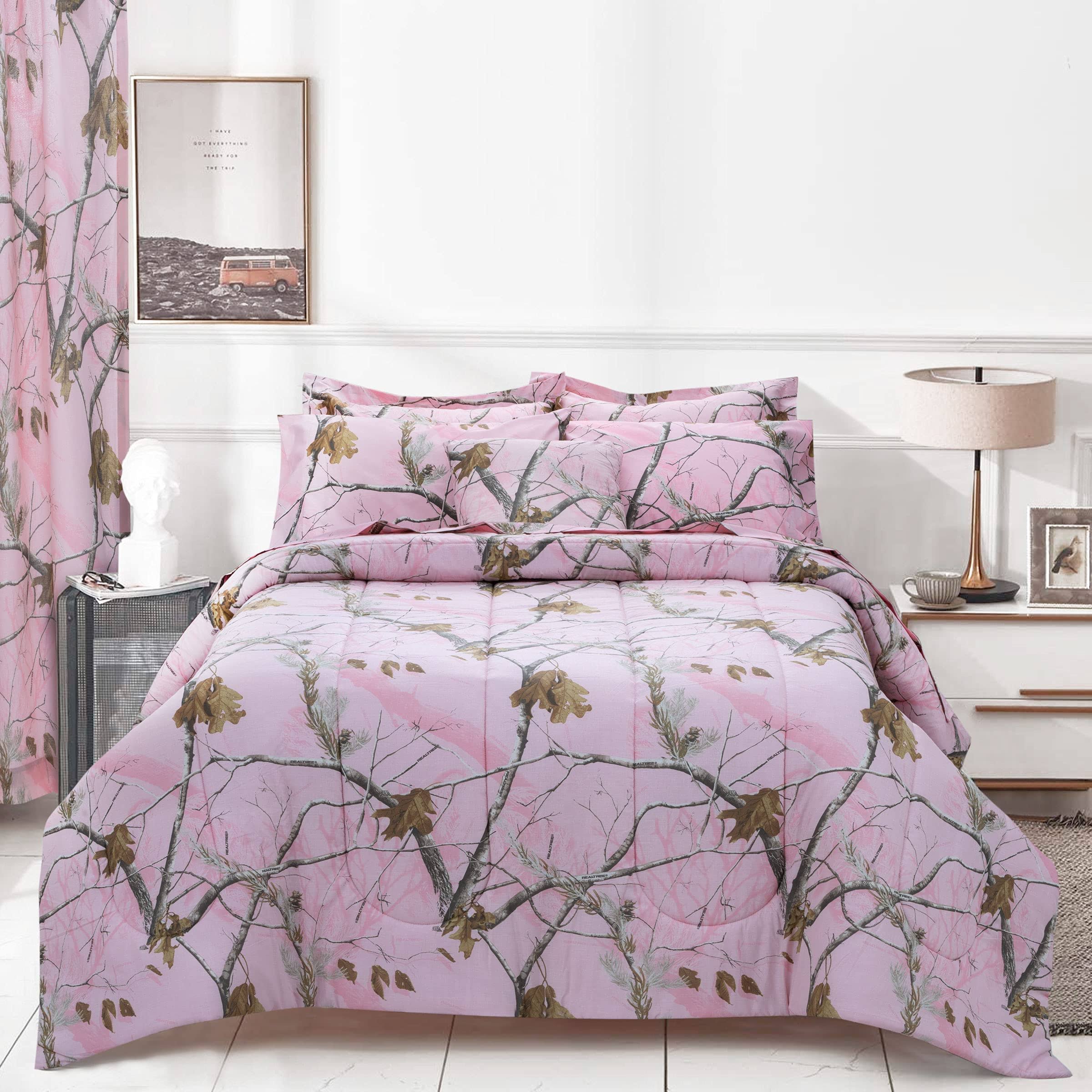 🔥Realtree AP Pink Comforter Set Queen - CT-03-s