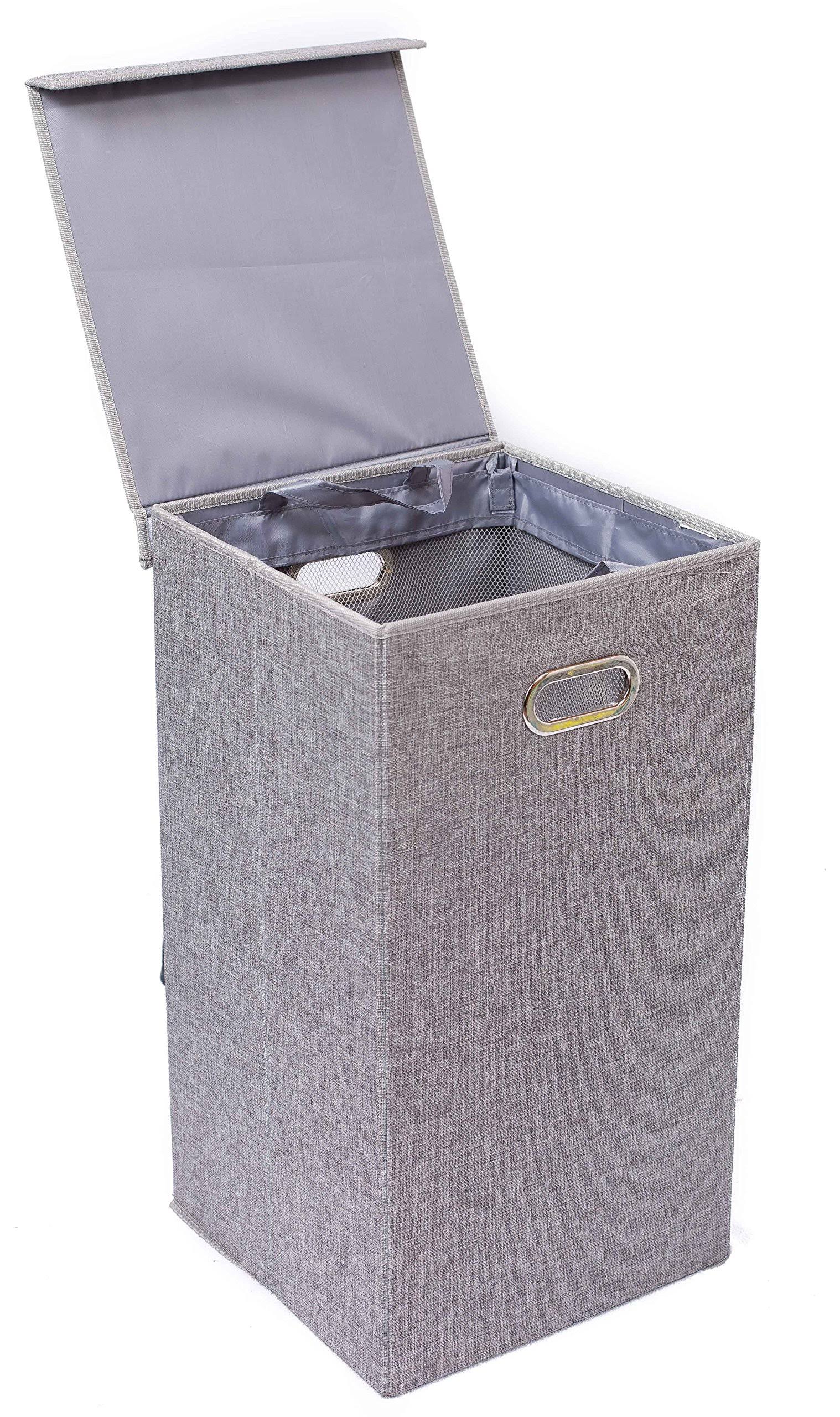 🔥Birdrock Home Single Laundry Hamper with Lid and Removable Liner ...