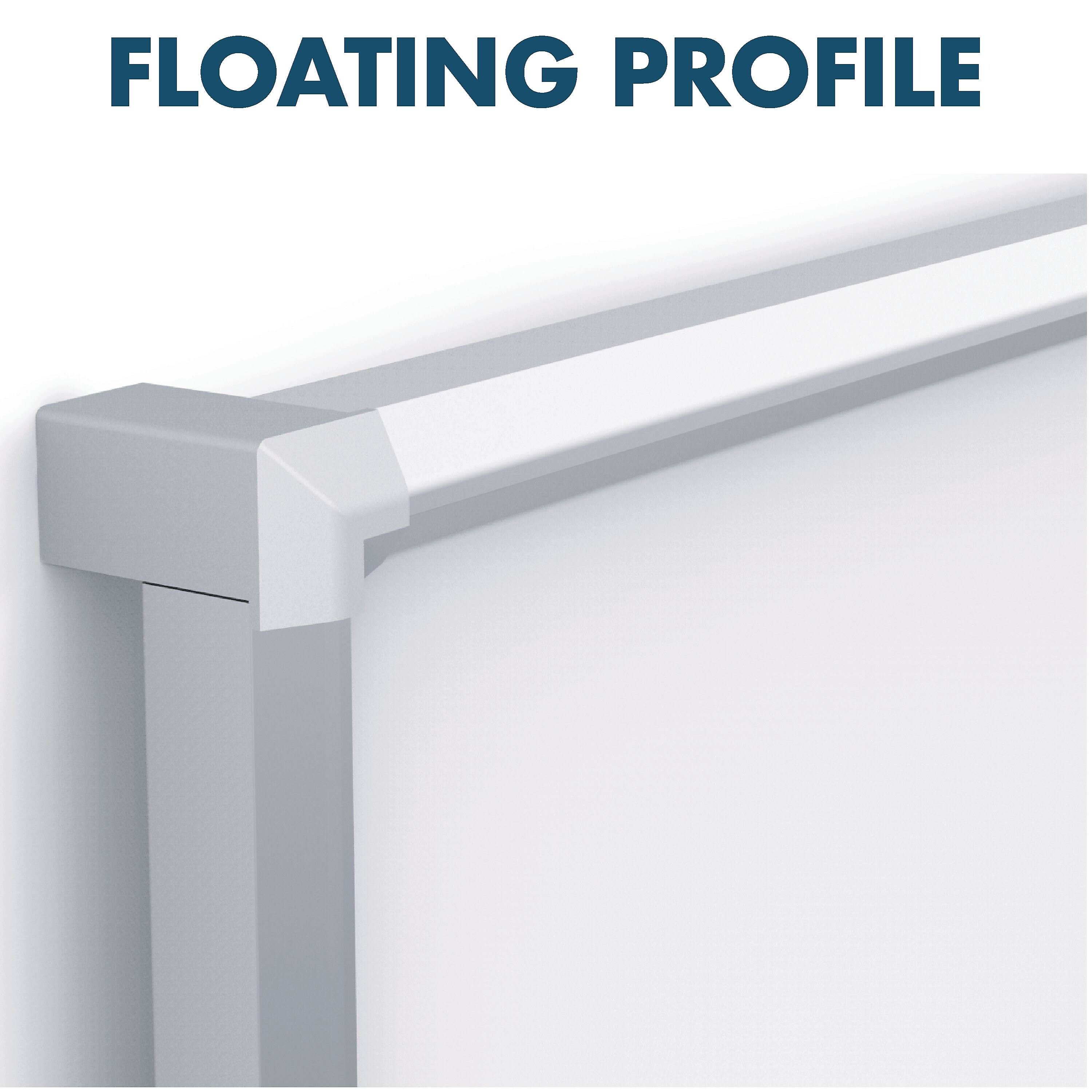 🔥Quartet Silhouette Porcelain Dry Erase Board, Silver CP5028 CT03s