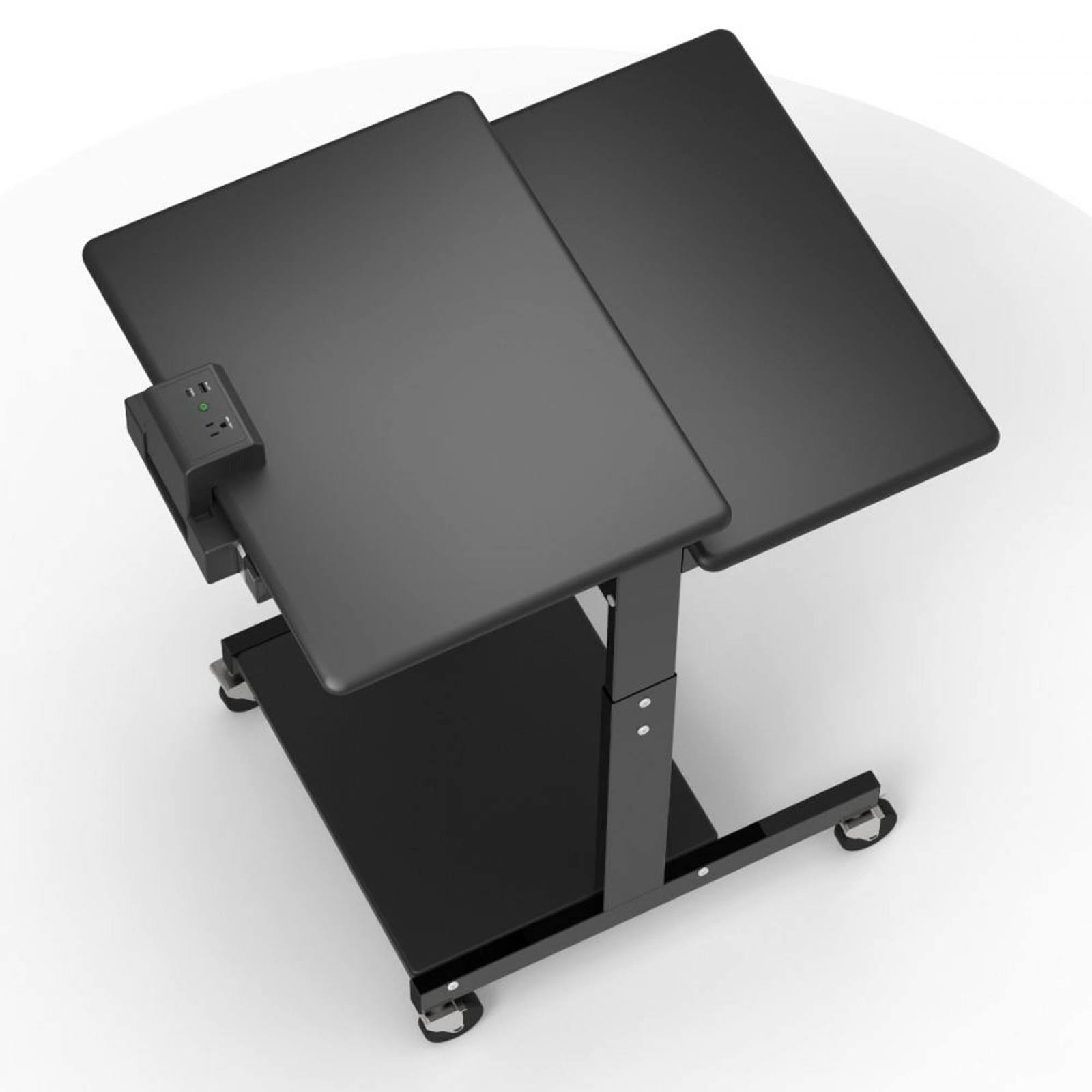 Offex Mobile Computer Workstation Cart with BatteryPowered Device