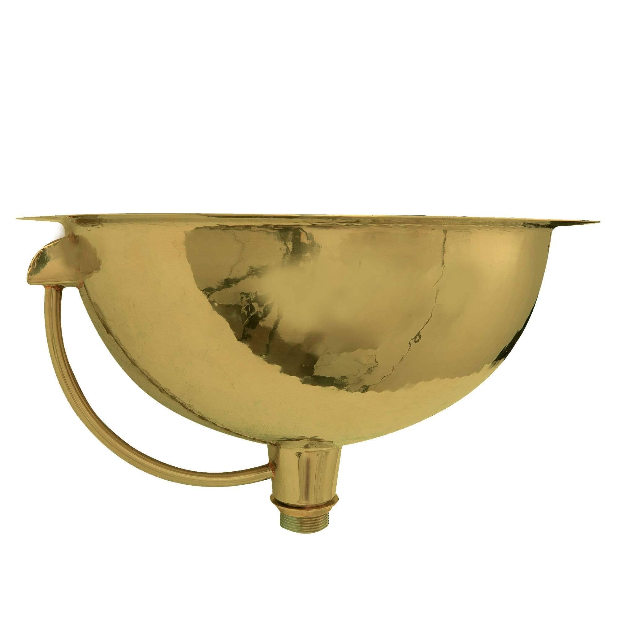 🔥Nantucket Sinks& 16.5x22 Hammered Brass Round Undermount Bathroom Sink ...