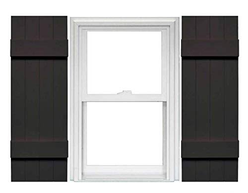 Mid America 4 Board and Batten Joined Vinyl Shutters (1 Pair) - 14 x 39 ...