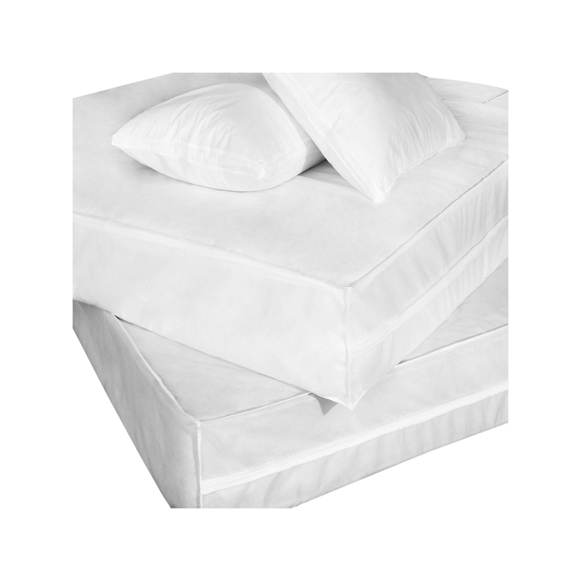Permashield Waterproof Complete Bed Protector Set, White, Queen CT03s