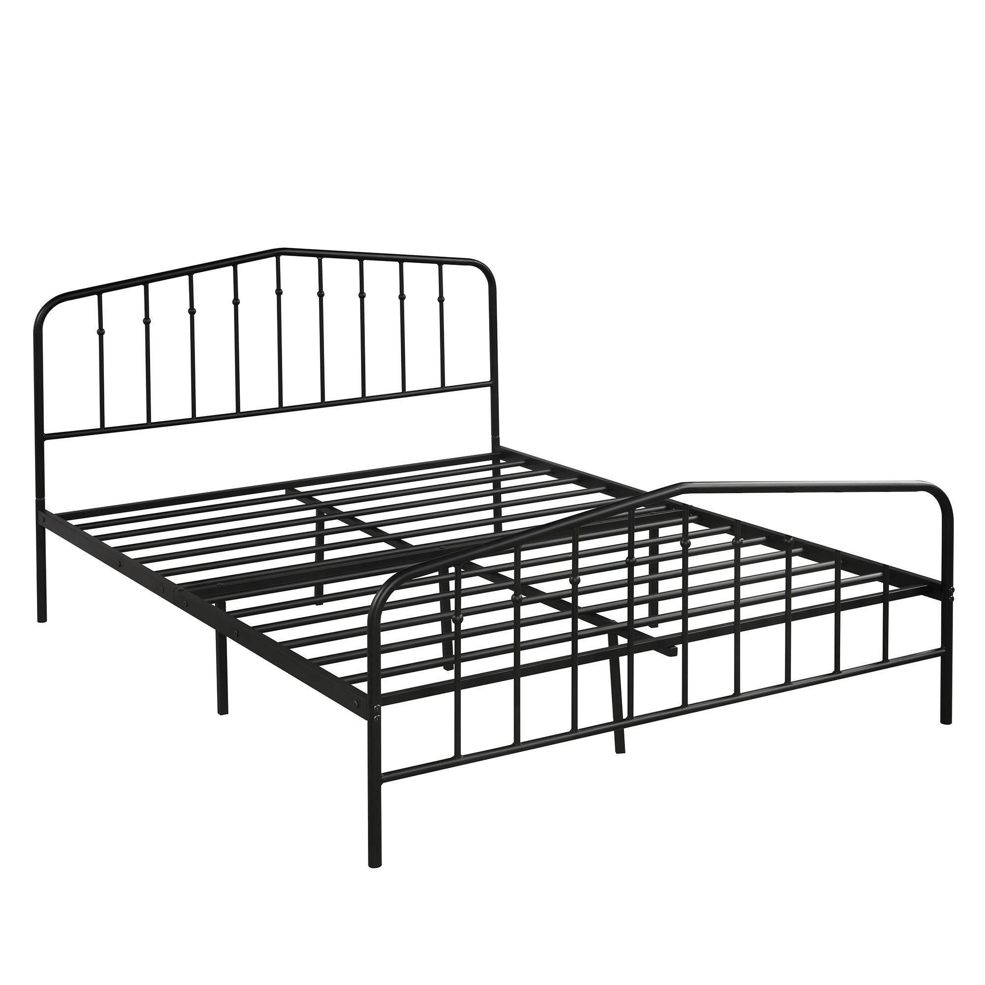 Platform Metal Bed, Full Sizes Black CT03s
